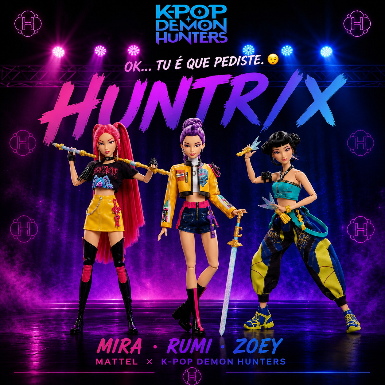 Bonecas K-POP Demon Hunters Oficial Mattel