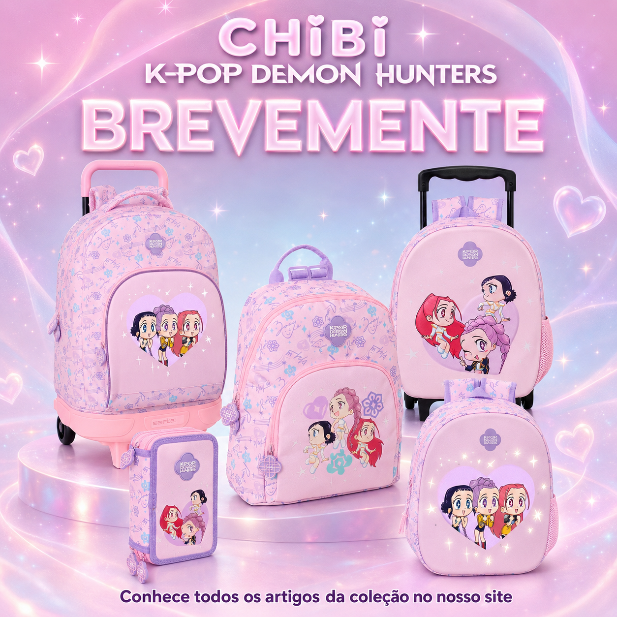 Coleção Escolar Chibi K-POP Demon Hunters