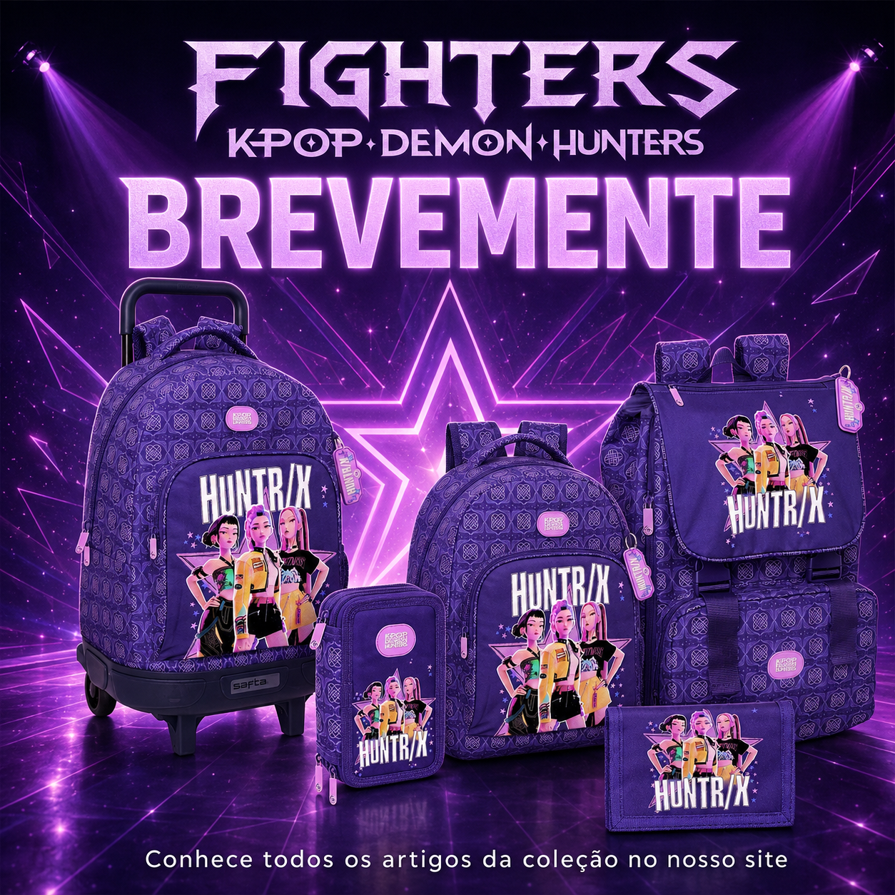 Coleção Escolar Fighter K-POP Demon Hunters