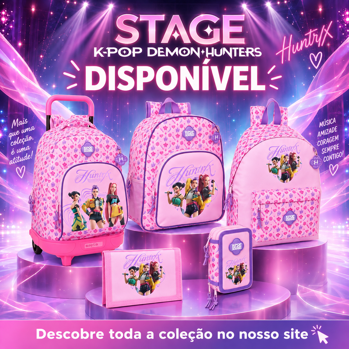 Coleção escolar Stage K-POP Demon Hunters
