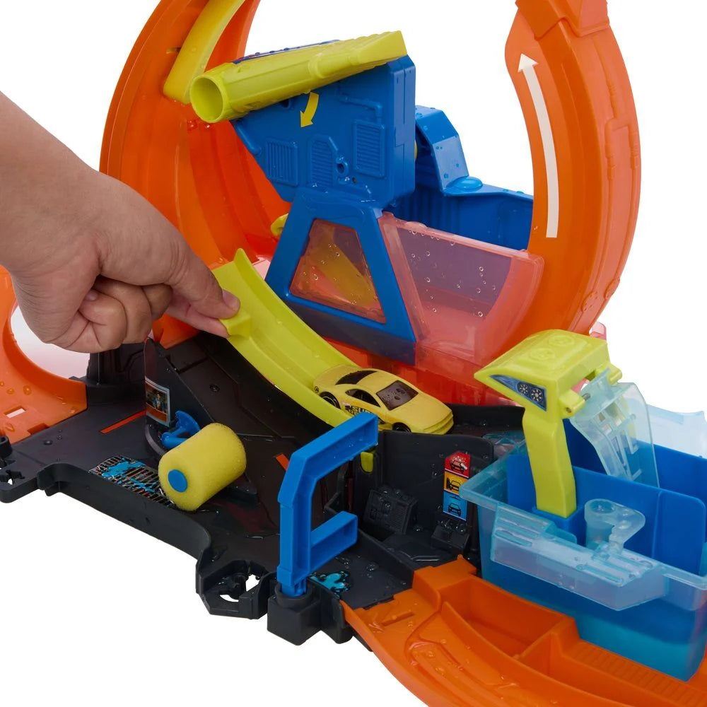 Pista Hot Wheels City Megalavagem com Looping Color Shifters — fotografia 4