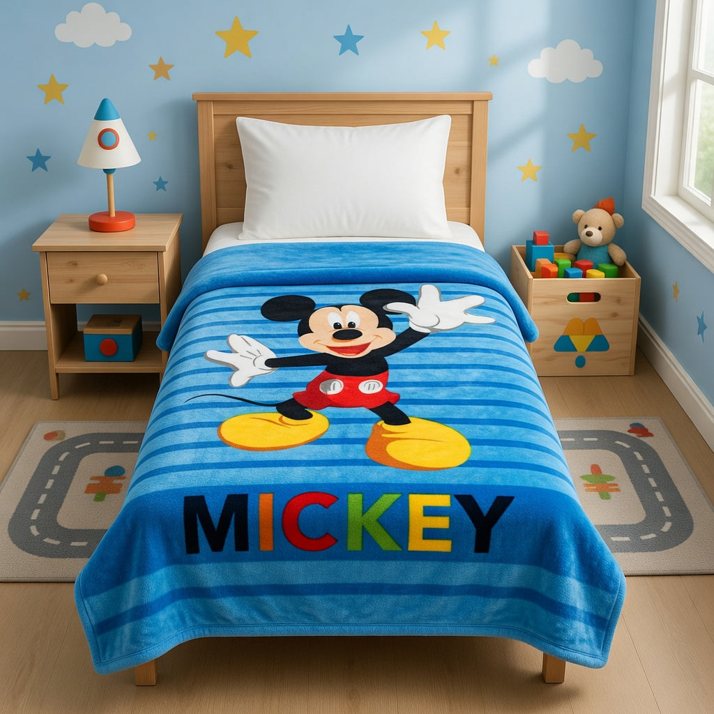 Blue Mickey Blanket — 160 × 220 cm