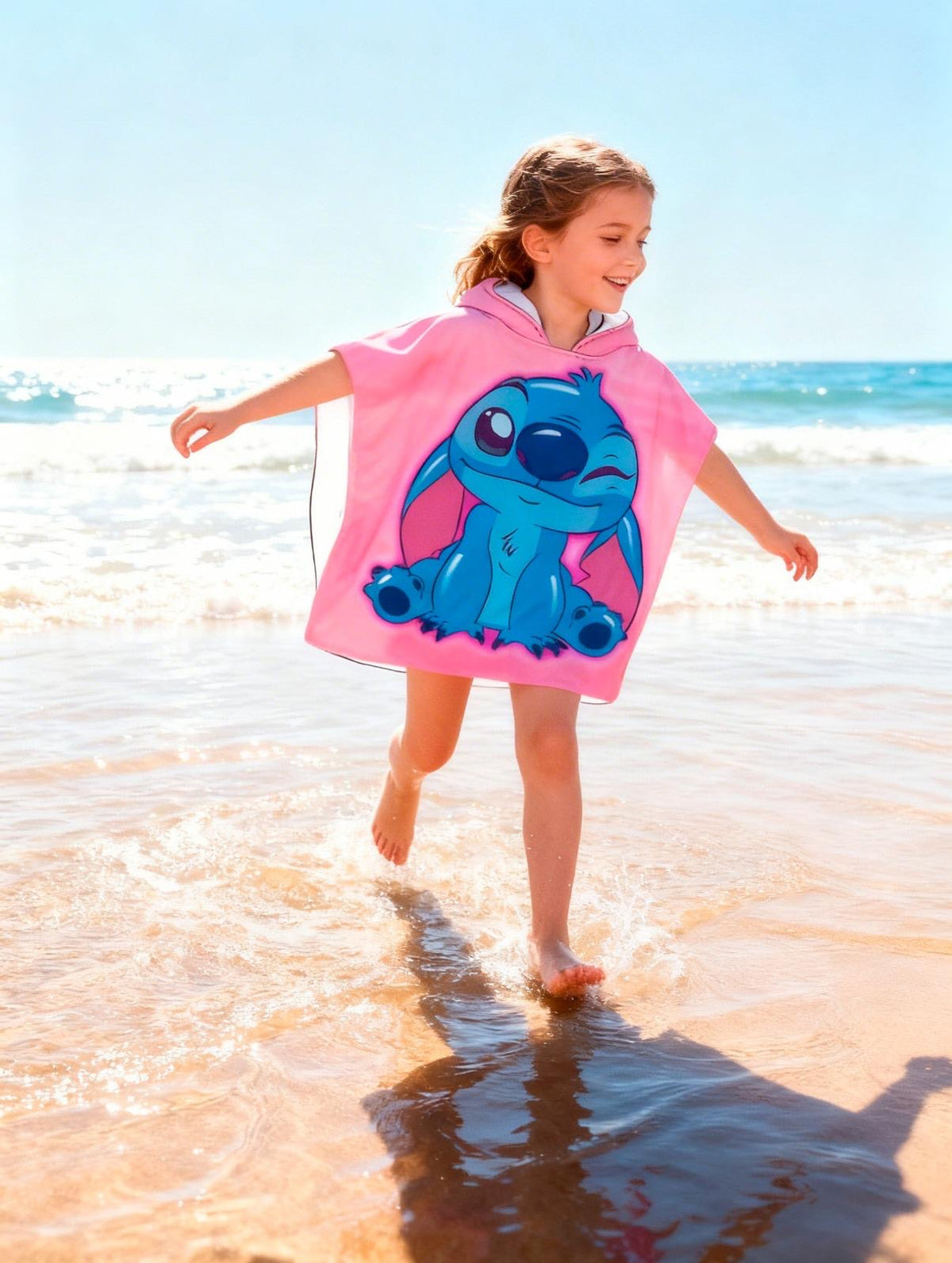 Poncho Toalha de Praia Stitch