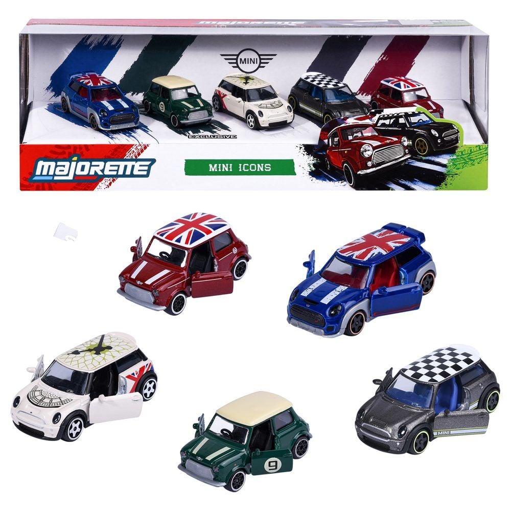 Conjunto de 5 Carros MINI Majorette