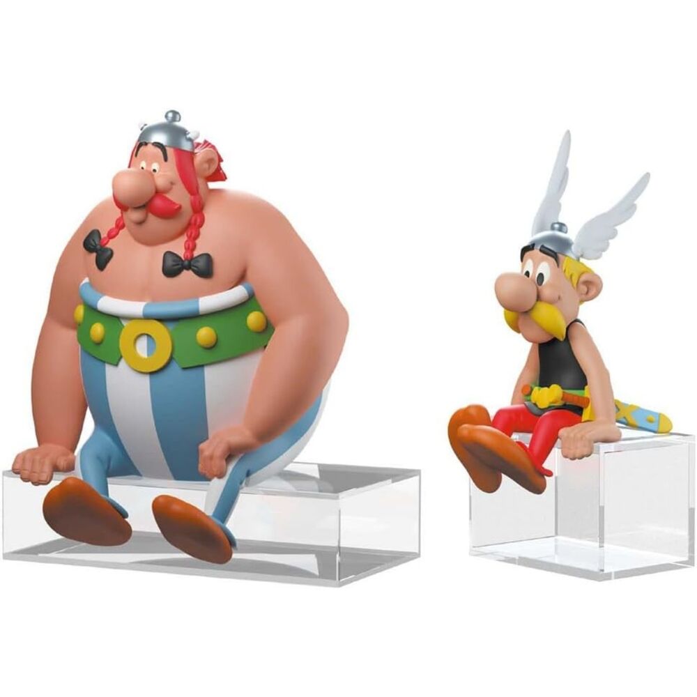 Conjunto de 2 Figuras Astérix e Obélix Sentados — imagem principal