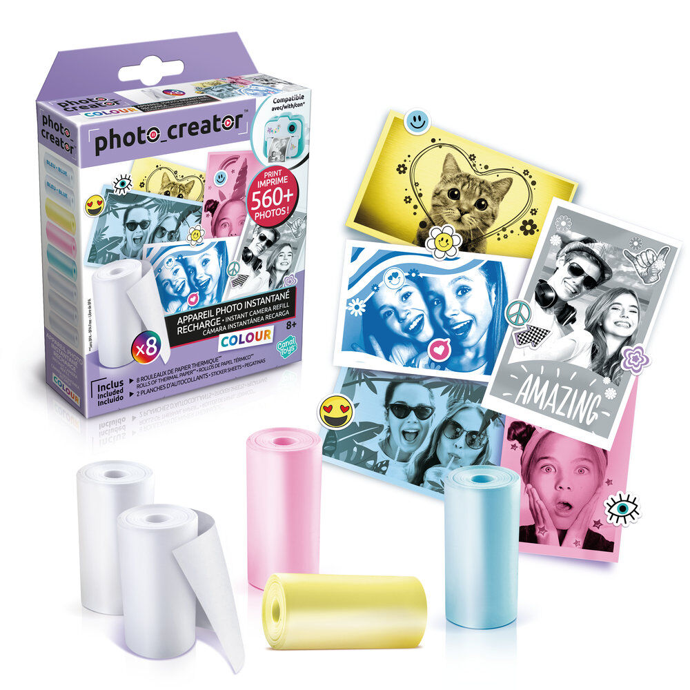 Recarga de Papel Térmico Colorido Photo Creator — 8 Rolos — fotografia 2
