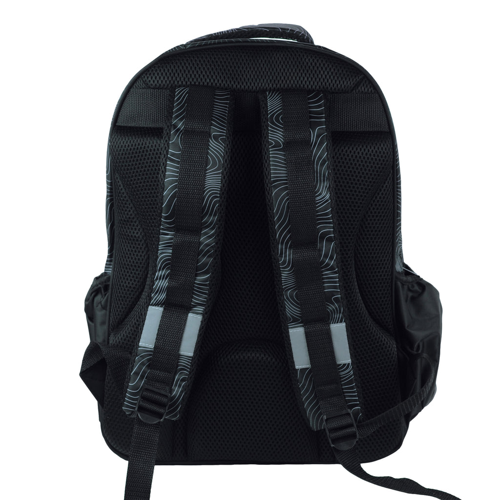 Mochila escolar preta K-POP Demon Hunters com 3 compartimentos 42cm
