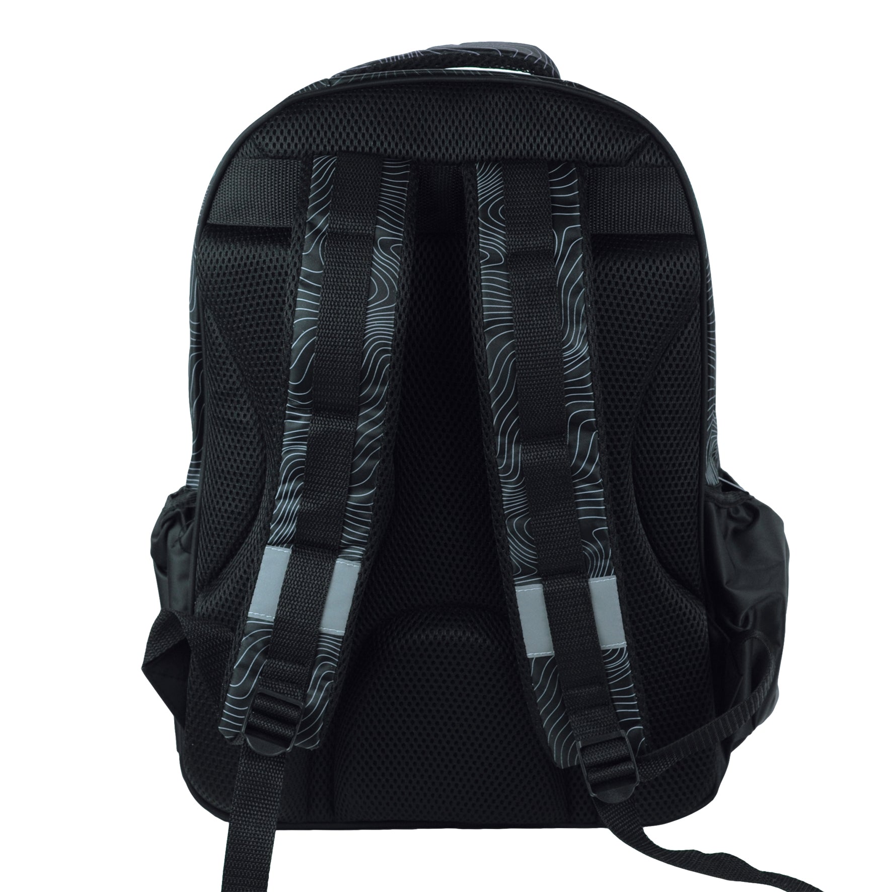 Mochila escolar preta K-POP Demon Hunters com 3 compartimentos 42cm