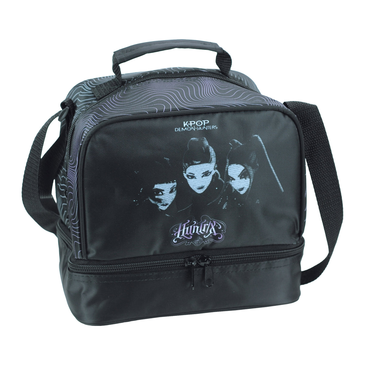 K-POP Demon Hunters Black Thermal Lunch Bag with 2 compartments