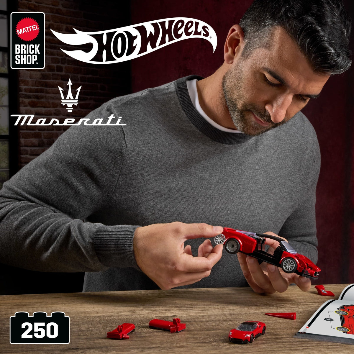 Maserati MC20 Mattel Brick Shop Hot Wheels — 250 Peças — imagem 2