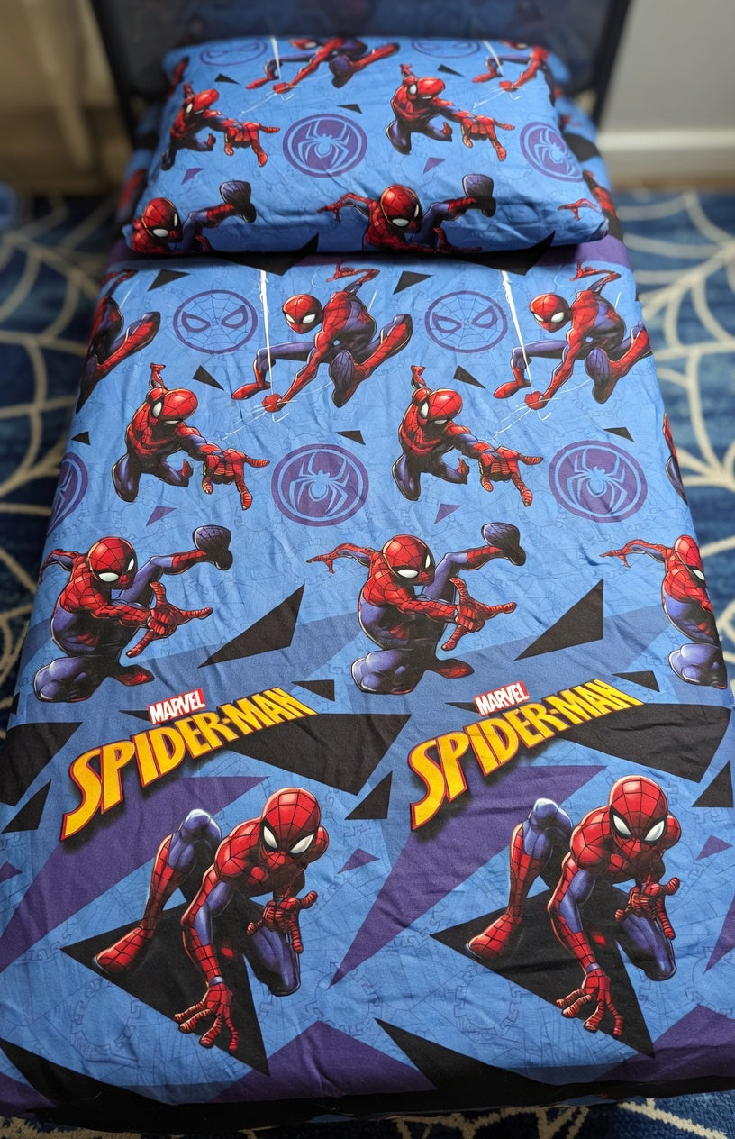 Jogo de lençóis Spider-Man Marvel Azul — Cama 90 cm — imagem principal