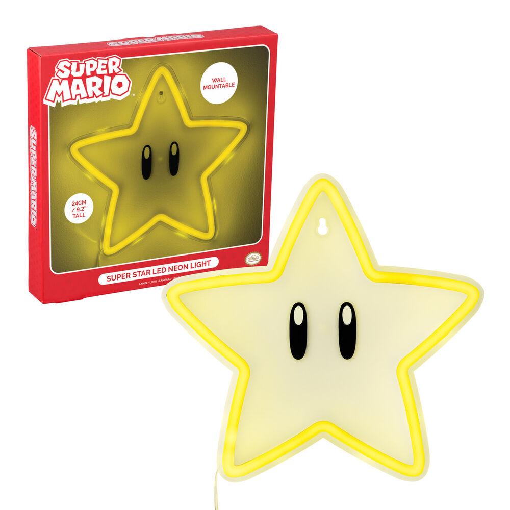 Luz LED de Parede Super Estrela Super Mario 24 cm — imagem principal