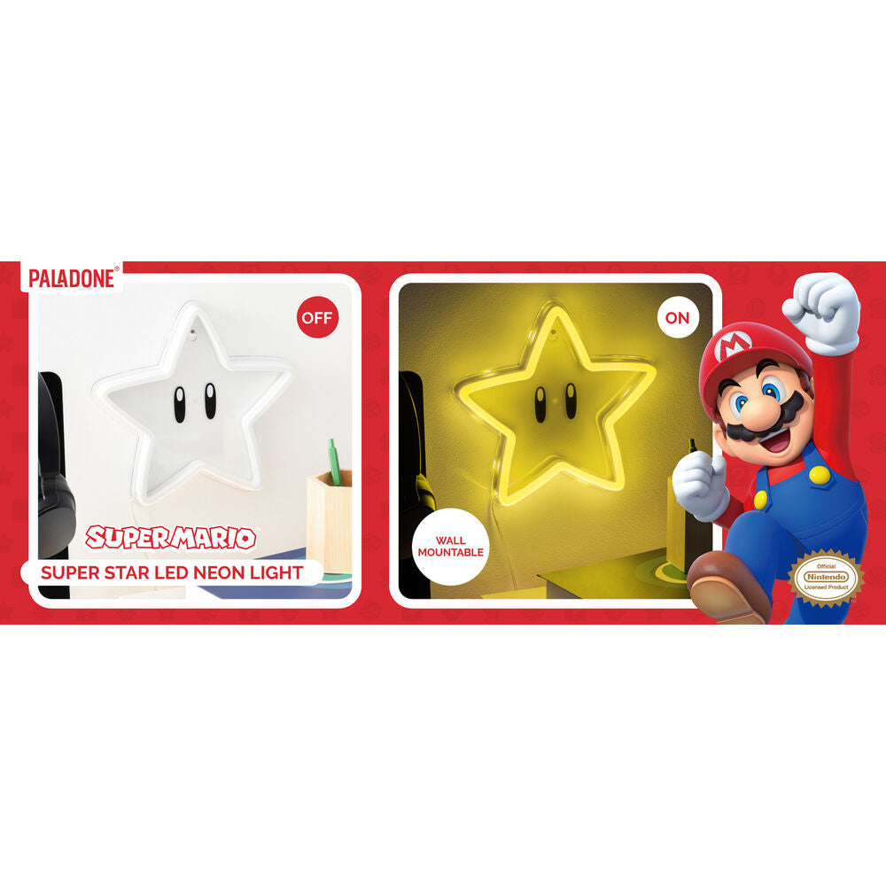 Luz LED de Parede Super Estrela Super Mario 24 cm — imagem 2