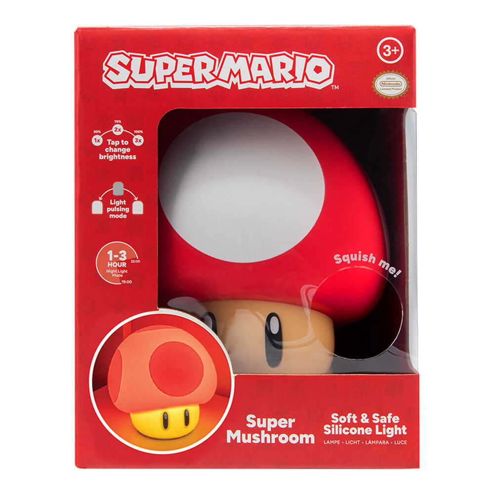 Luz Recarregável SquishyGlo Super Cogumelo Super Mario — imagem 4