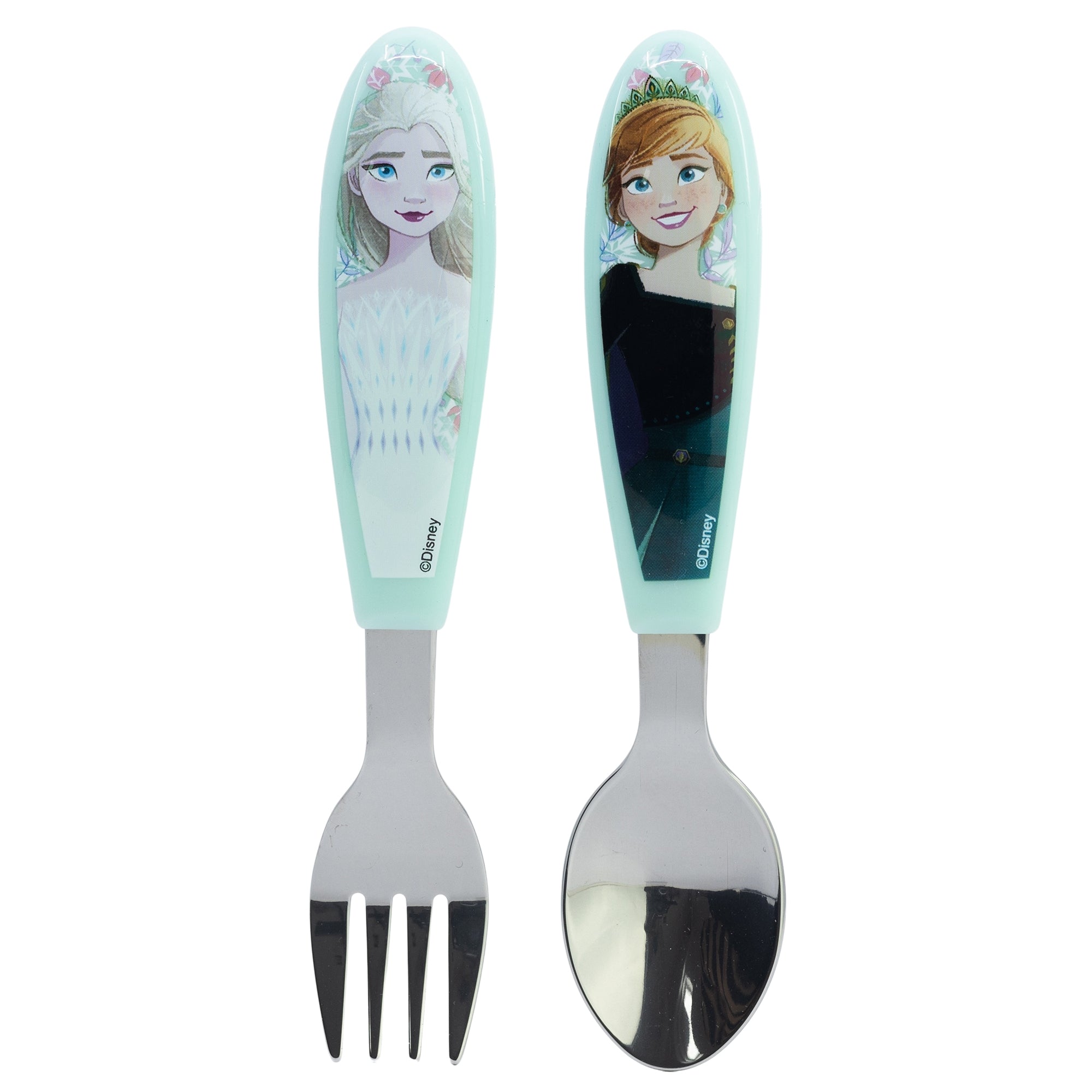 Conjunto talheres em metal (colher + garfo) Frozen Snowy Tale