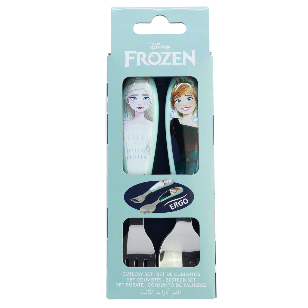 Conjunto talheres em metal (colher + garfo) Frozen Snowy Tale