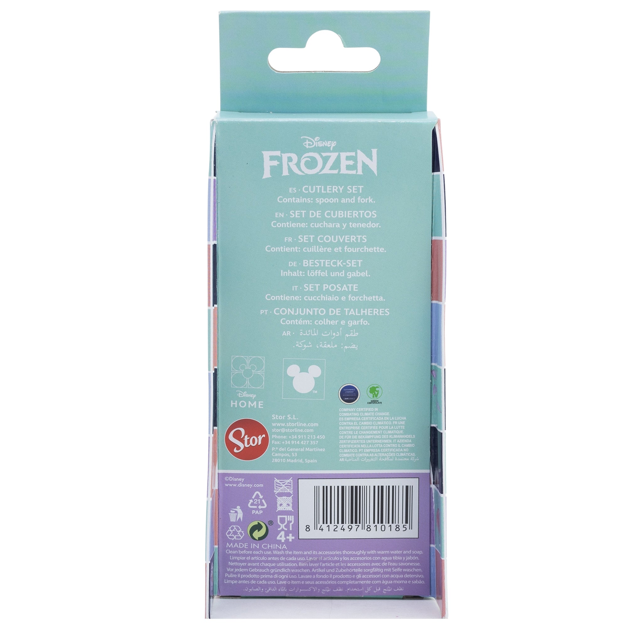 Conjunto talheres em metal (colher + garfo) Frozen Snowy Tale