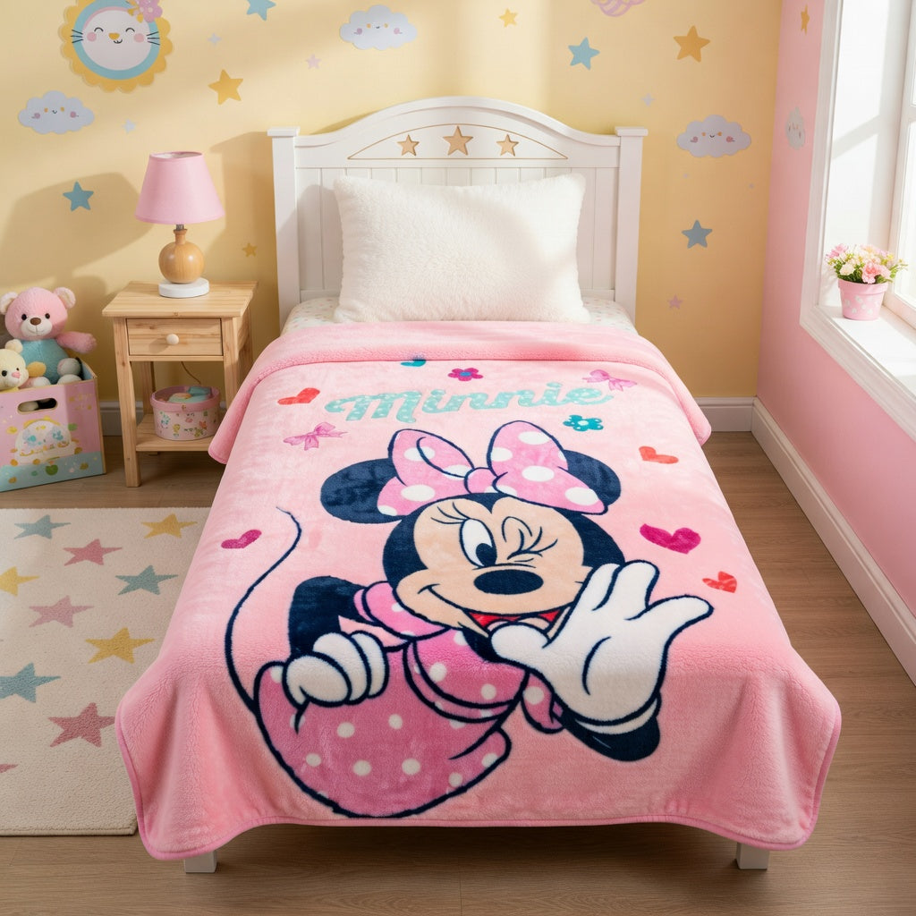 Cobertor Minnie Rosa — 160 × 220 cm