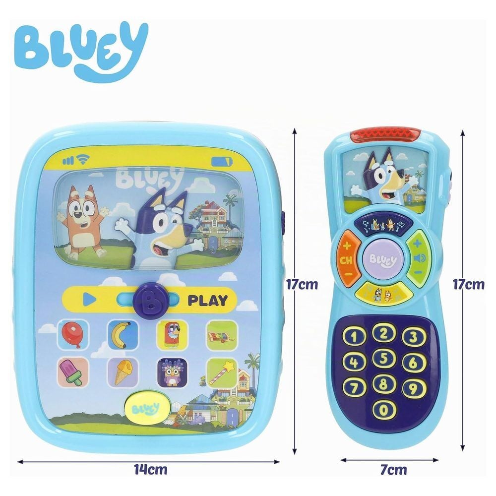 Conjunto Tablet de Atividades e Comando Bluey