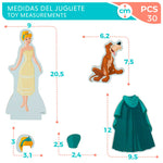 Jogo Magnético de Madeira Cinderela — 30 Peças