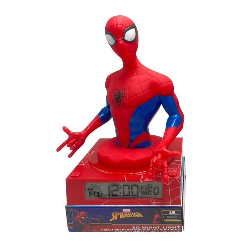 Lâmpada 3D com Despertador Spider-Man Marvel - imagem 2