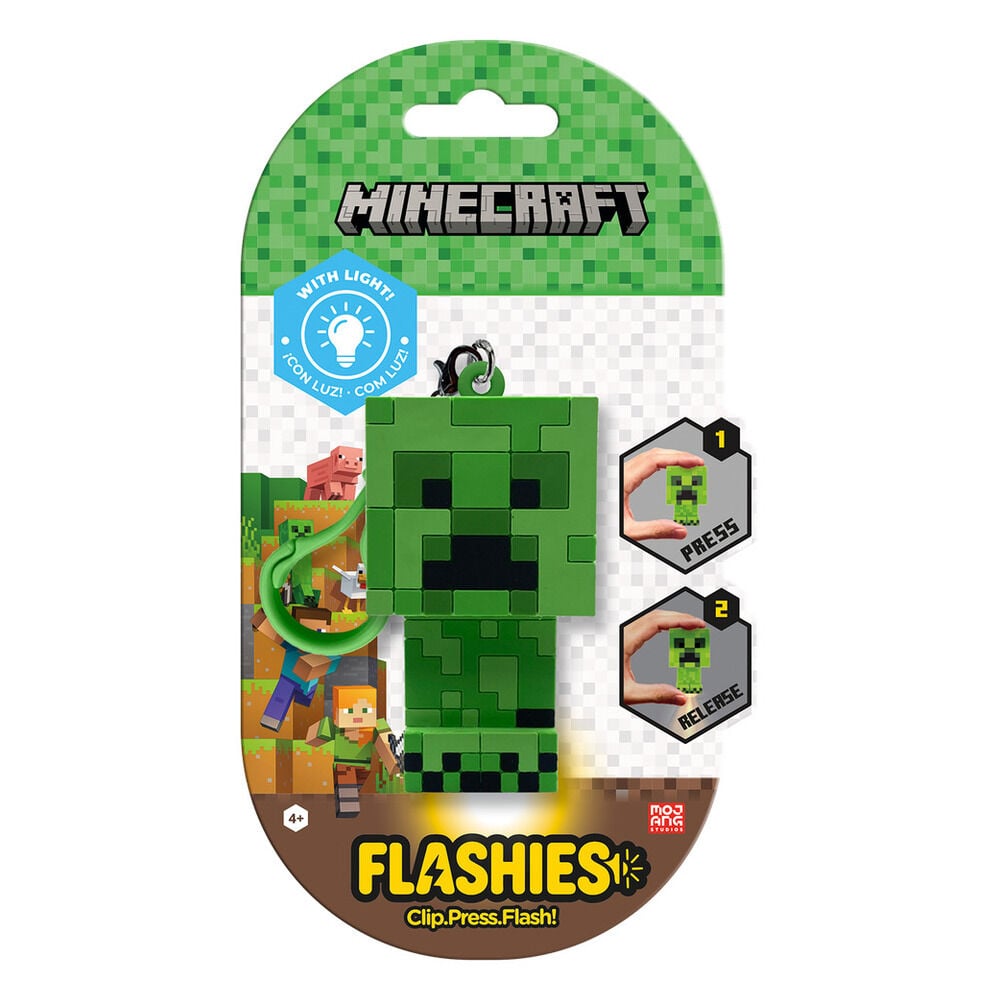 Porta-chaves Flashies Minecraft com Figura 3D e Luz