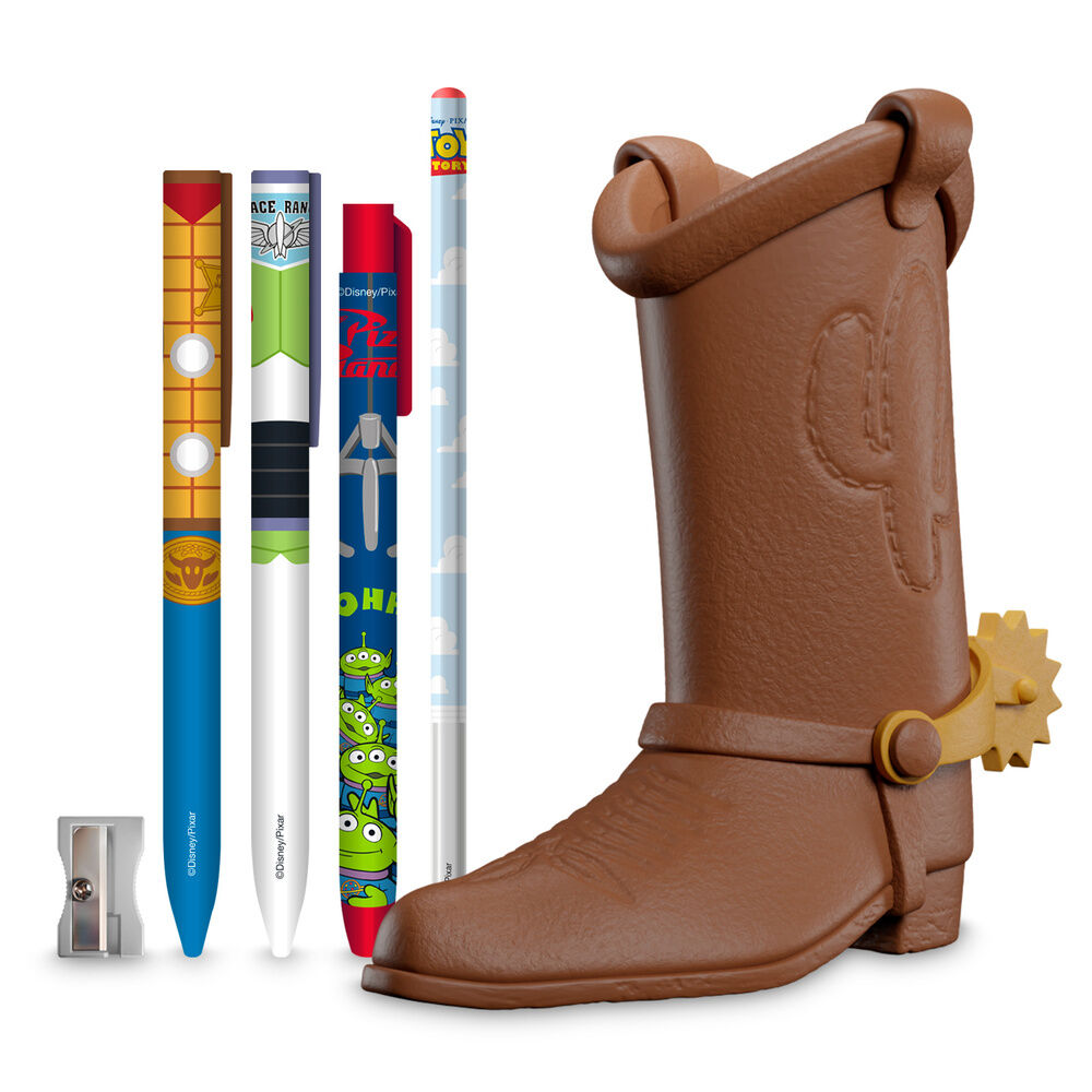 Porta-Lápis Bota do Woody com Conjunto de Escrita — Toy Story — fotografia 1