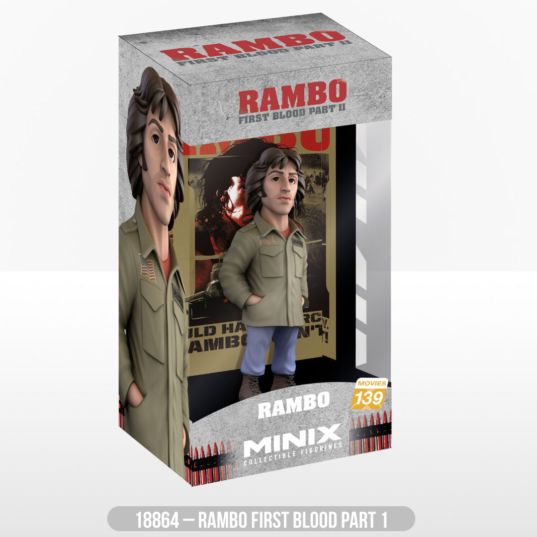 Figura Minix Movies: Rambo First Blood Parte II - Rambo 139
