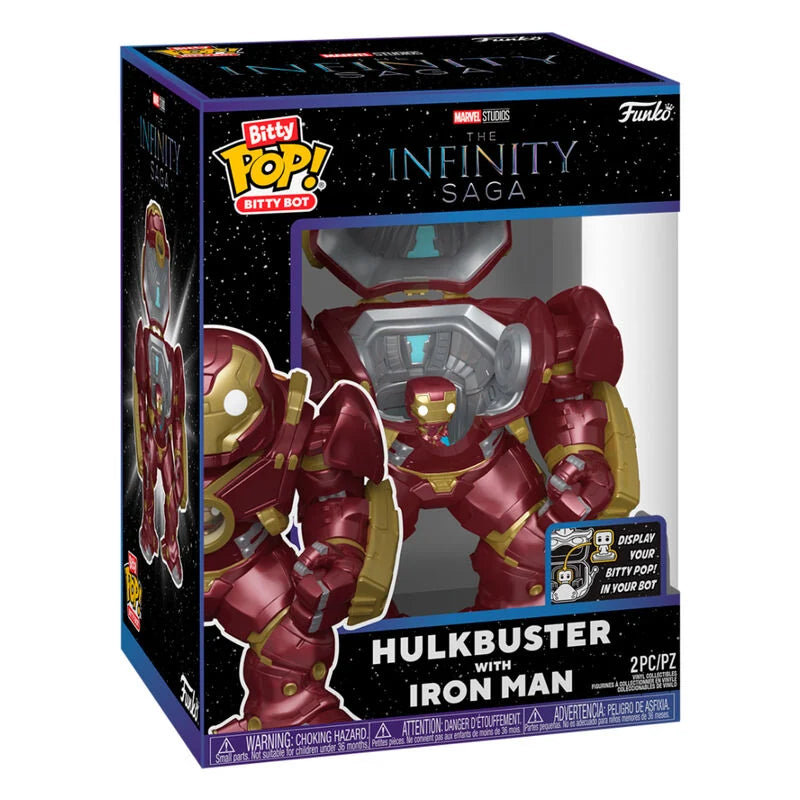Funko Bitty Bots Marvel Hulkbuster com Iron Man — Infinity Saga — fotografia 1