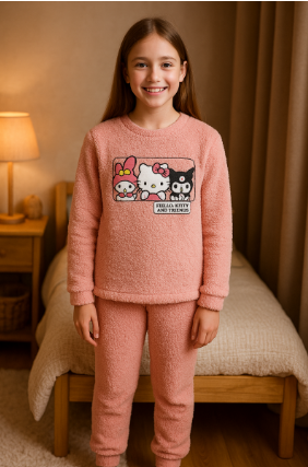 Pijama de Coralina Kuromi, Hello Kitty e My Melody — imagem principal