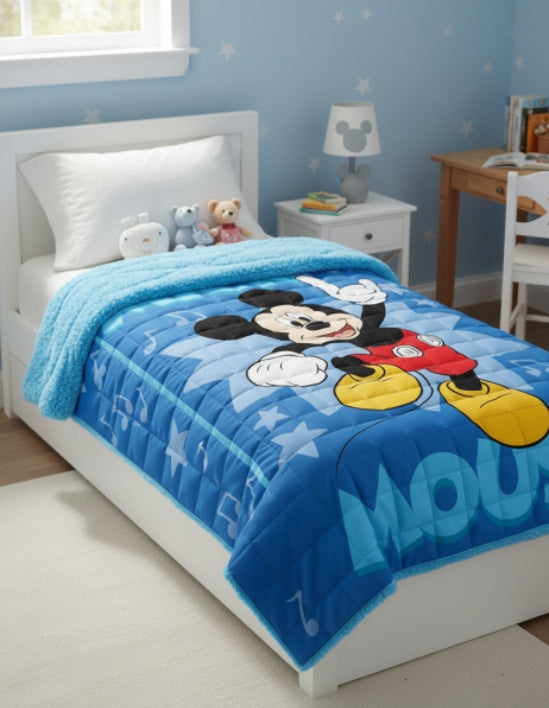 Edredão c/sherpa Mickey