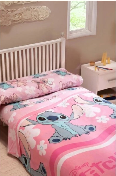 Jogo Cama Infantil Lilo&Stitch - Rosa