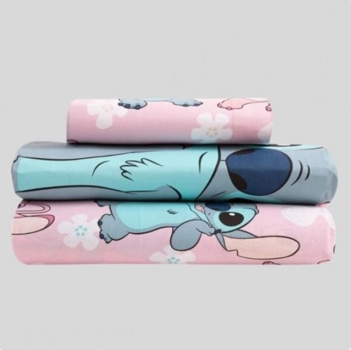 Jogo Cama Infantil Lilo&Stitch - Rosa
