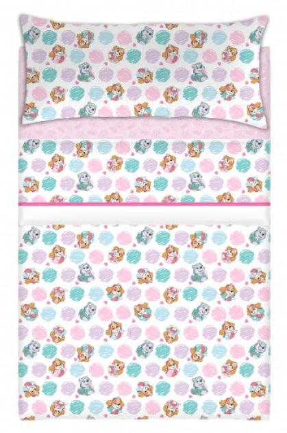 Jogo de cama Patrulha Pata - Rosa