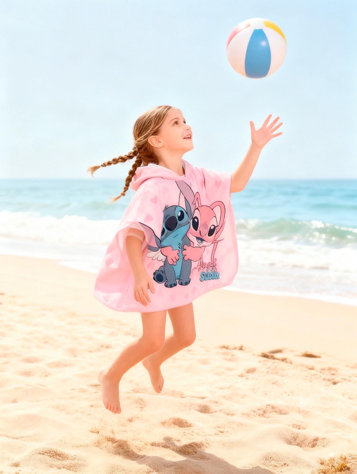 Poncho Toalha de Praia Stitch