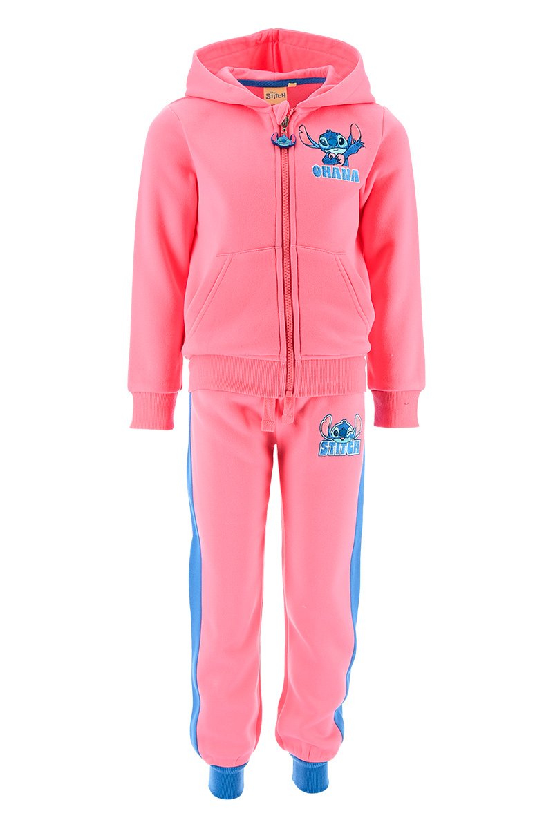 Fato de Treino Lilo & Stitch Rosa com Capuz – Outono/Inverno