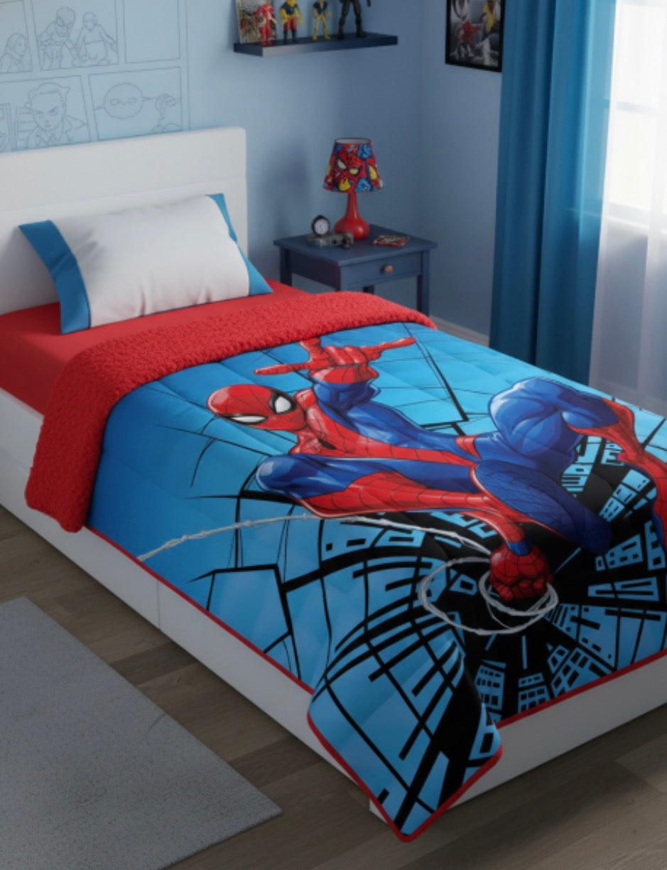 Edredão c/sherpa Spiderman