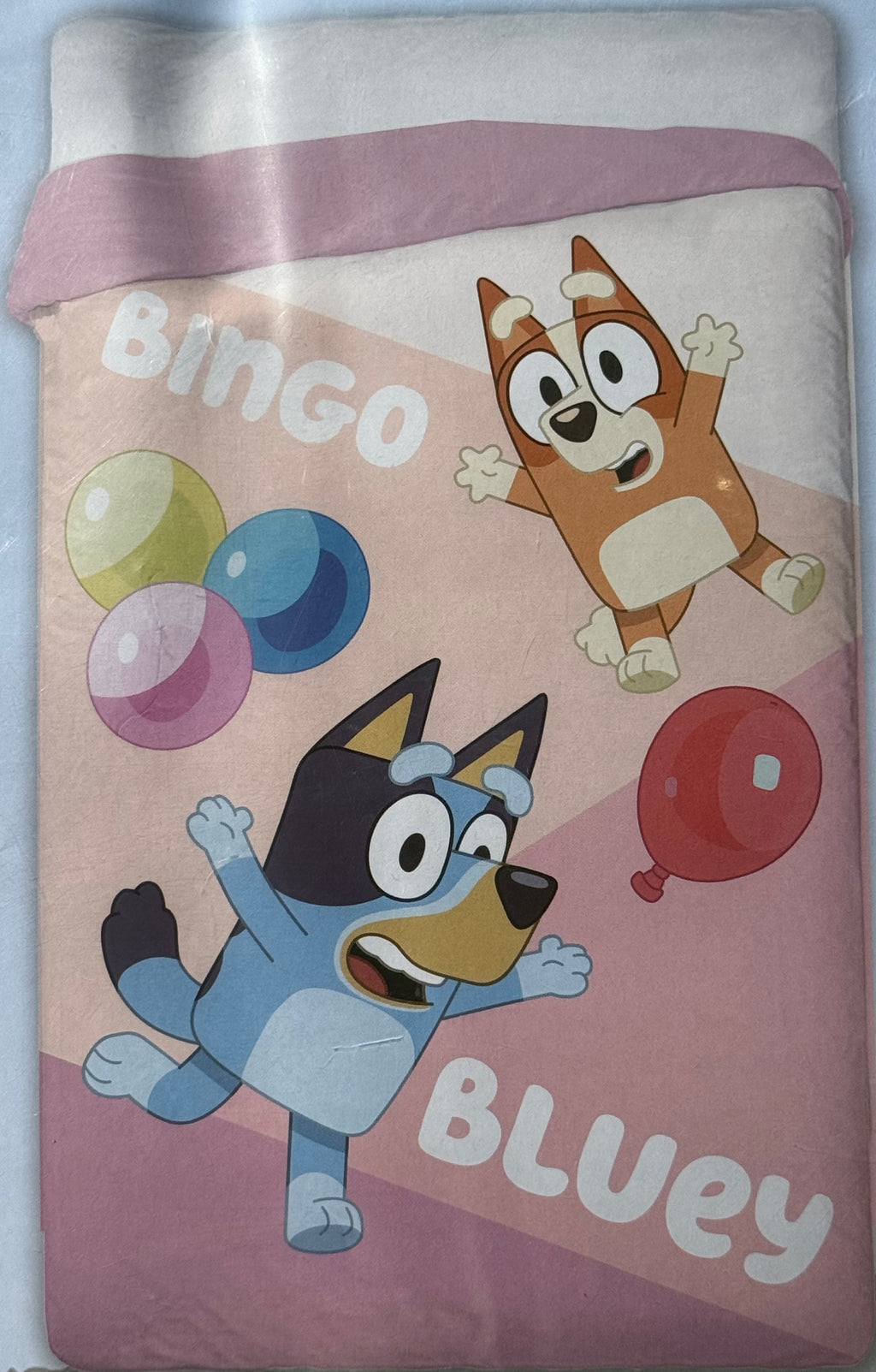 Edredão Bluey & Bingo Rosa