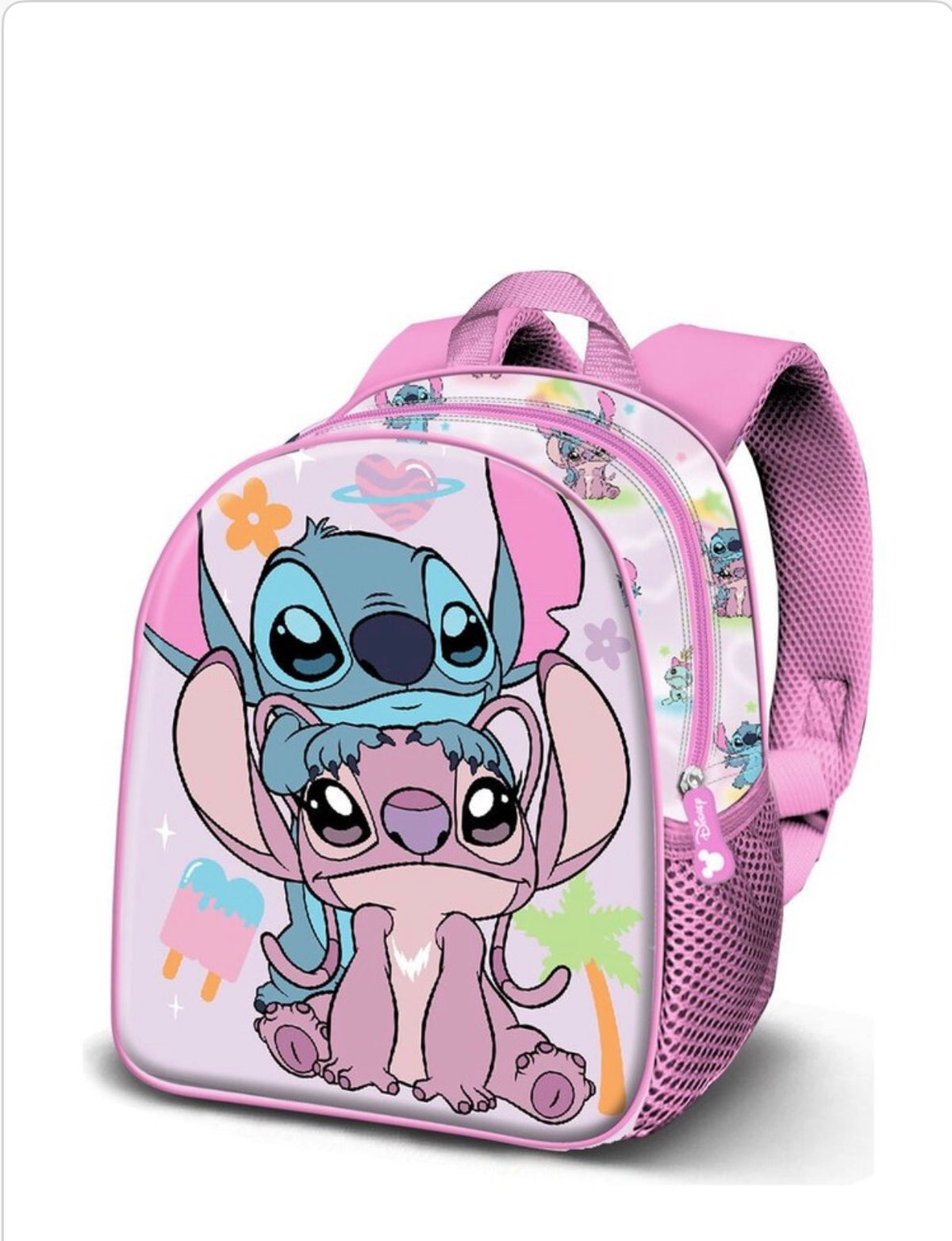 Mochila 3D Couple Angel & Stitch Disney 31cm