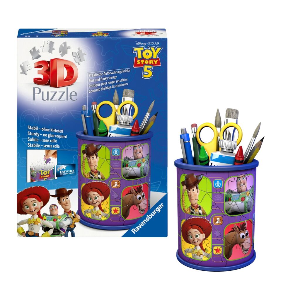 Puzzle 3D Porta Lápis Toy Story Disney 54 peças