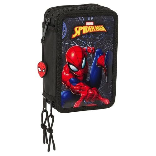 Estuche triple Attack Spiderman Marvel 37 piezas