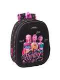 Mochila pré-escolar 3D Black K-POP Demon Hunters 33cm