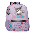 Mochila Retropop Kuromi Hello Kitty 33cm adaptável