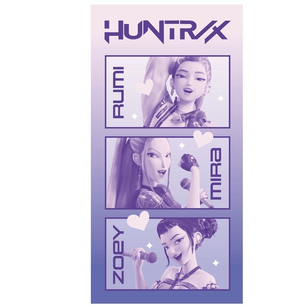 Toalha de praia Huntrix K-POP Demon Hunters microfibra