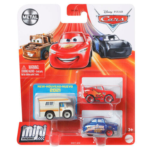 Conjunto 3 carros Cars Disney Pixar aleatórios