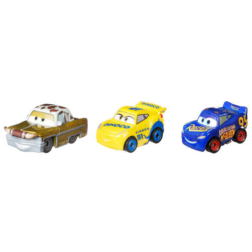 Conjunto 3 carros Cars Disney Pixar aleatórios