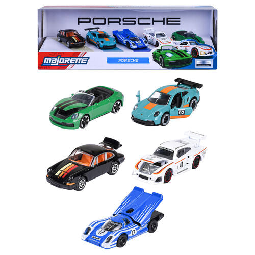 Set of 5 Porsche cars
