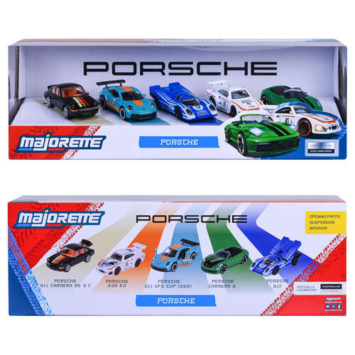 Conjunto de 5 carros Porsche