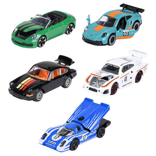 Conjunto de 5 carros Porsche