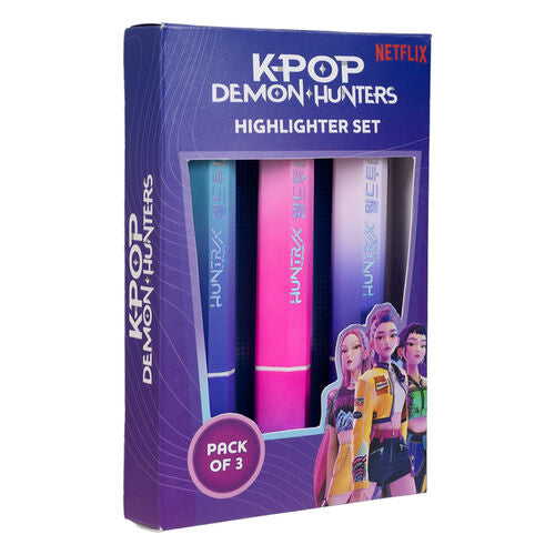 Conjunto de 3 marcadores de texto K-POP Demon Hunters